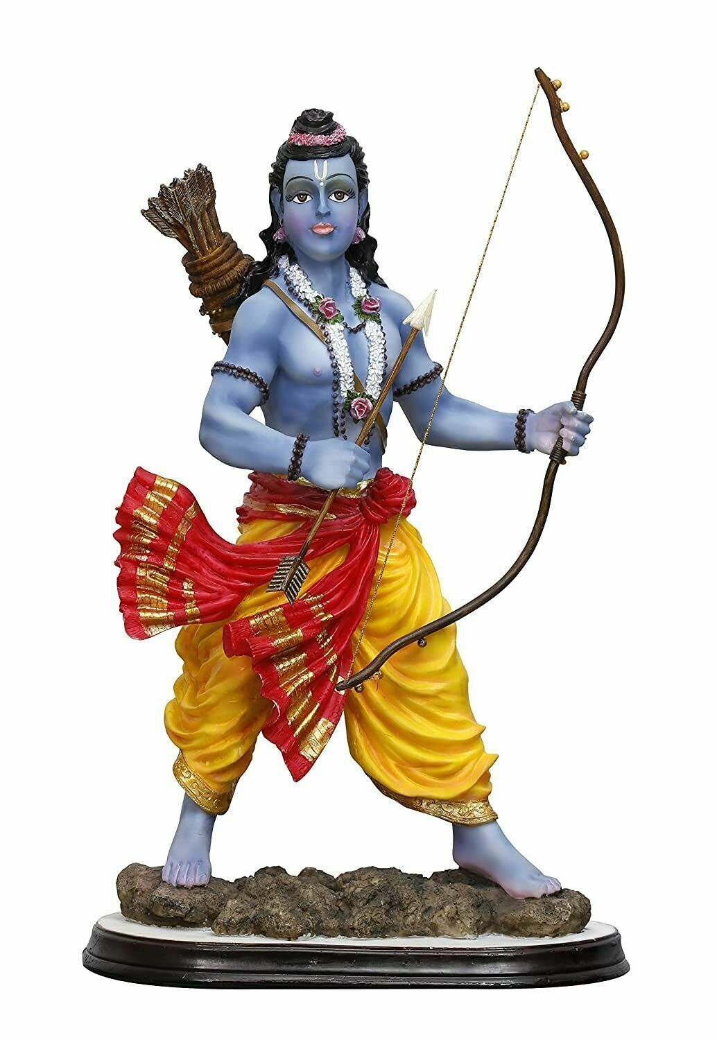 Handcrafted Lord Ram Rama God Idol with Bow & Arrow Statue Figurine 17\