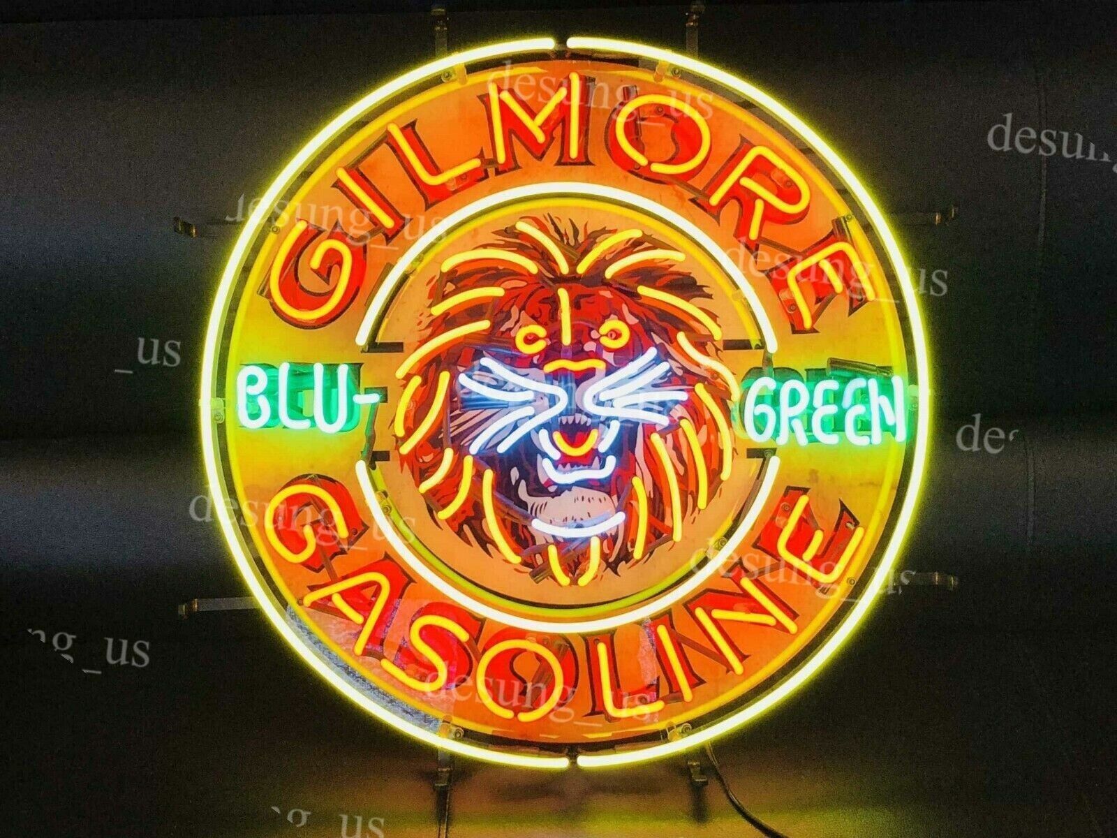 New Gilmore Gasoline Blu Green HD ViVid Neon Sign 24