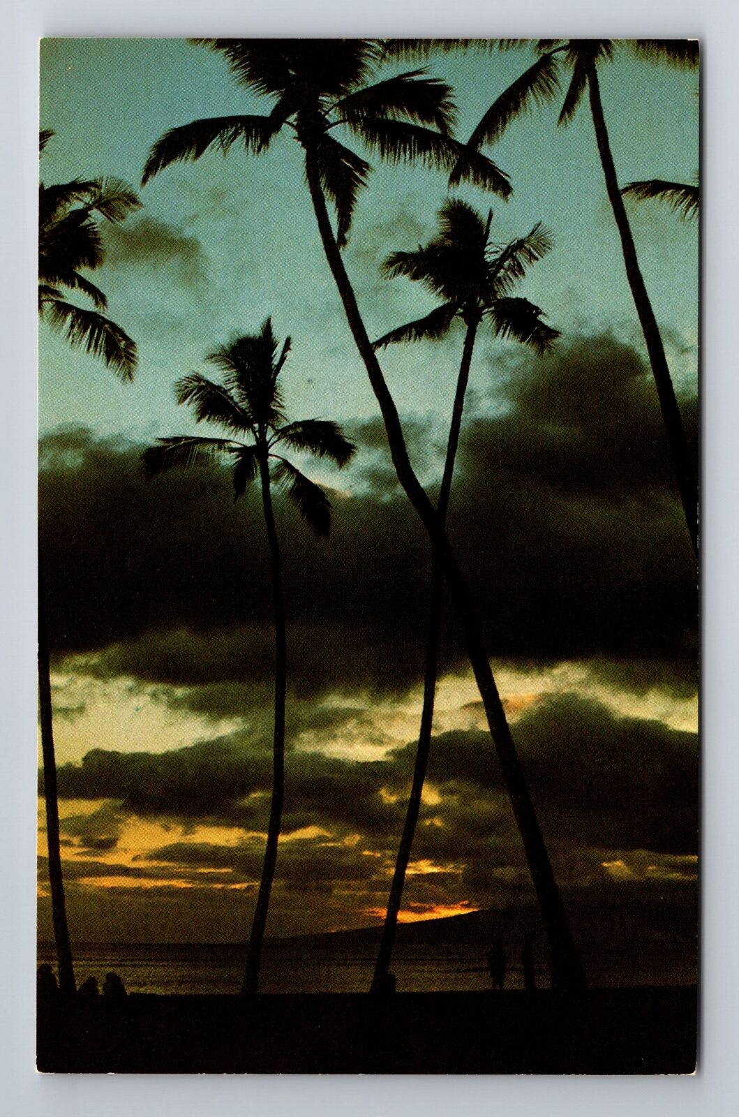 Sunset View In Hawaii, Antique, Vintage Postcard