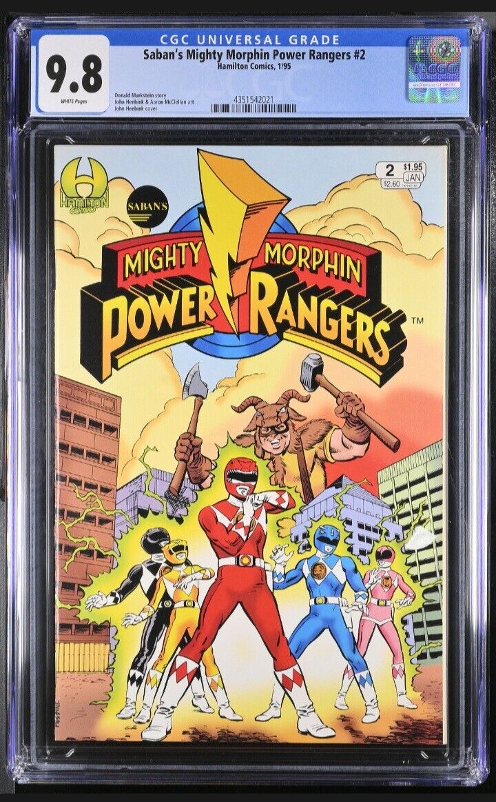 SABAN’S MIGHTY MORPHIN POWER RANGERS #2 CGC 9.8 1st Green Power Ranger HAMILTON