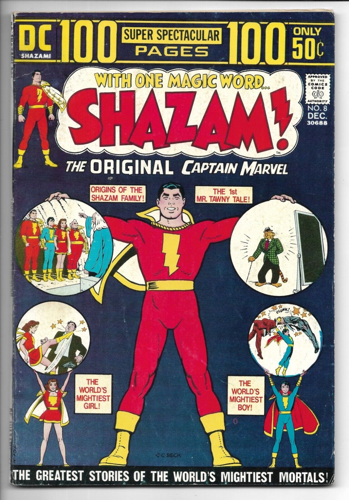Shazam # 8 / Reprints 1st Appearance of Black Adam / Mary Marvel / 1973