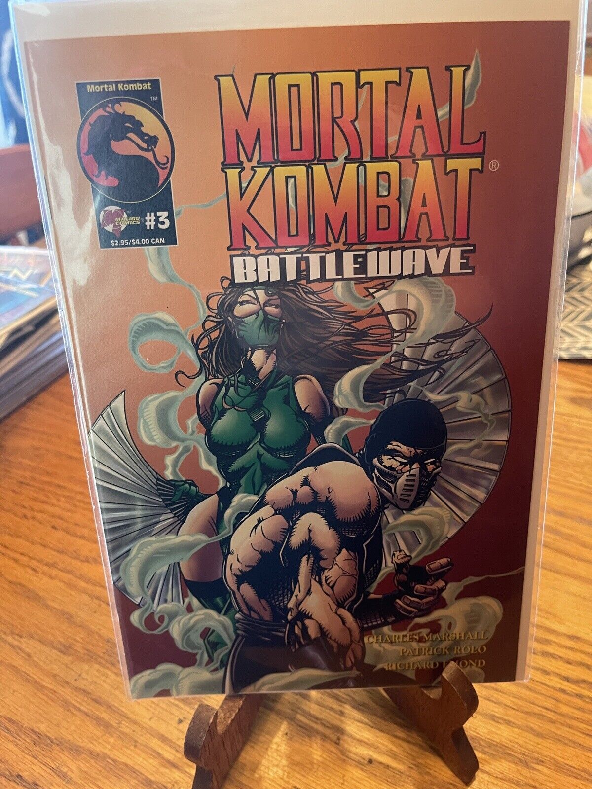 Mortal Kombat BATTLEWAVE 3 Rare HTF (1995, MALIBU) Smoke & Jade
