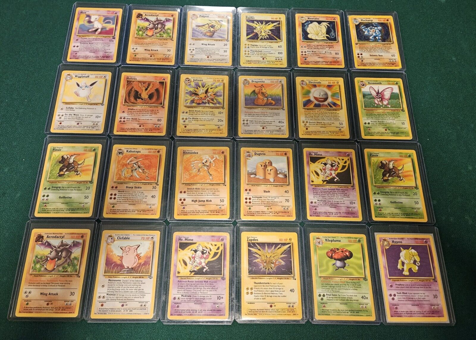 Pokemon Rare Card Lot 1999 Base Set, Jungle, Fossil - DMG  - Huge 24 Card Lot 