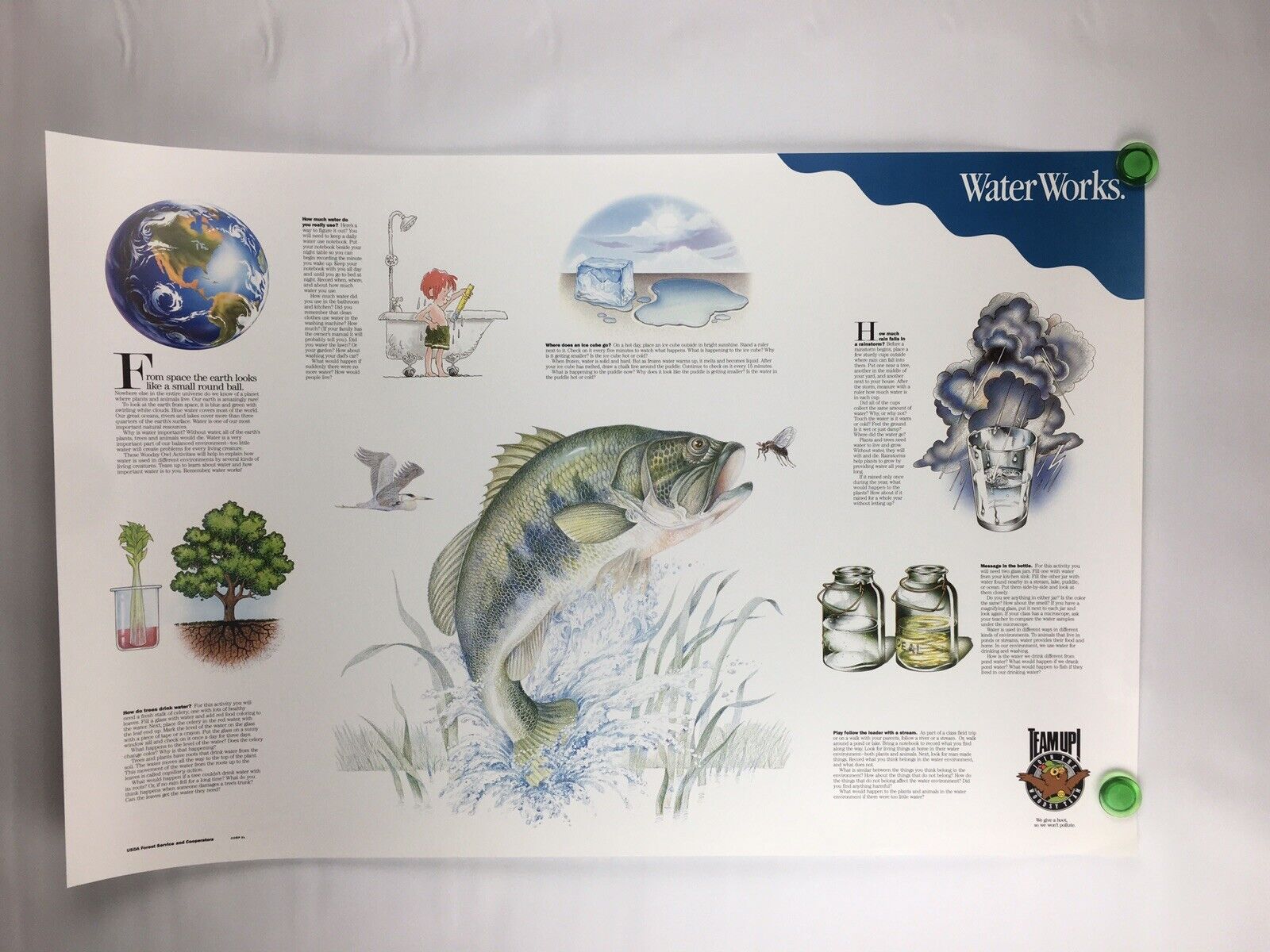 The Woodsy Team Water Works Pollution Smarts Litter Facts  3 Posters 20” X 30”