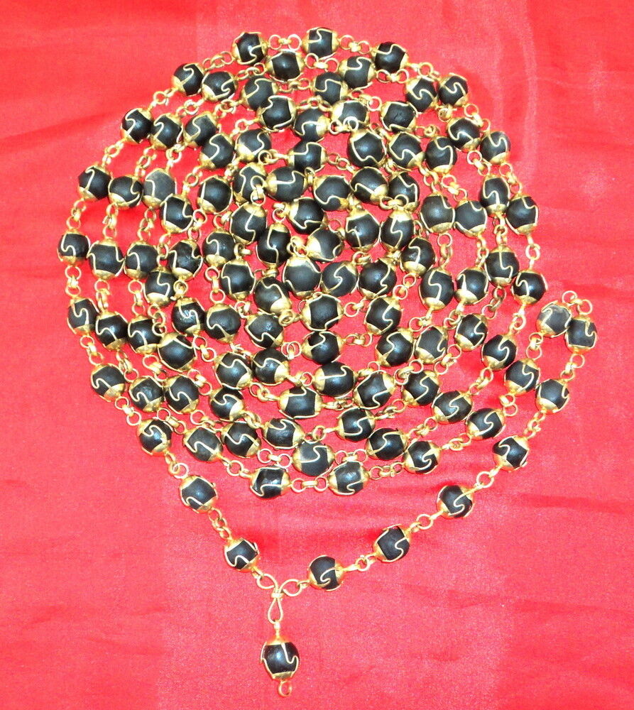 Gopal Shaligram Mala / Gopal Saligram Mala / Shaligram Rosary - 109 Pc - Nepal