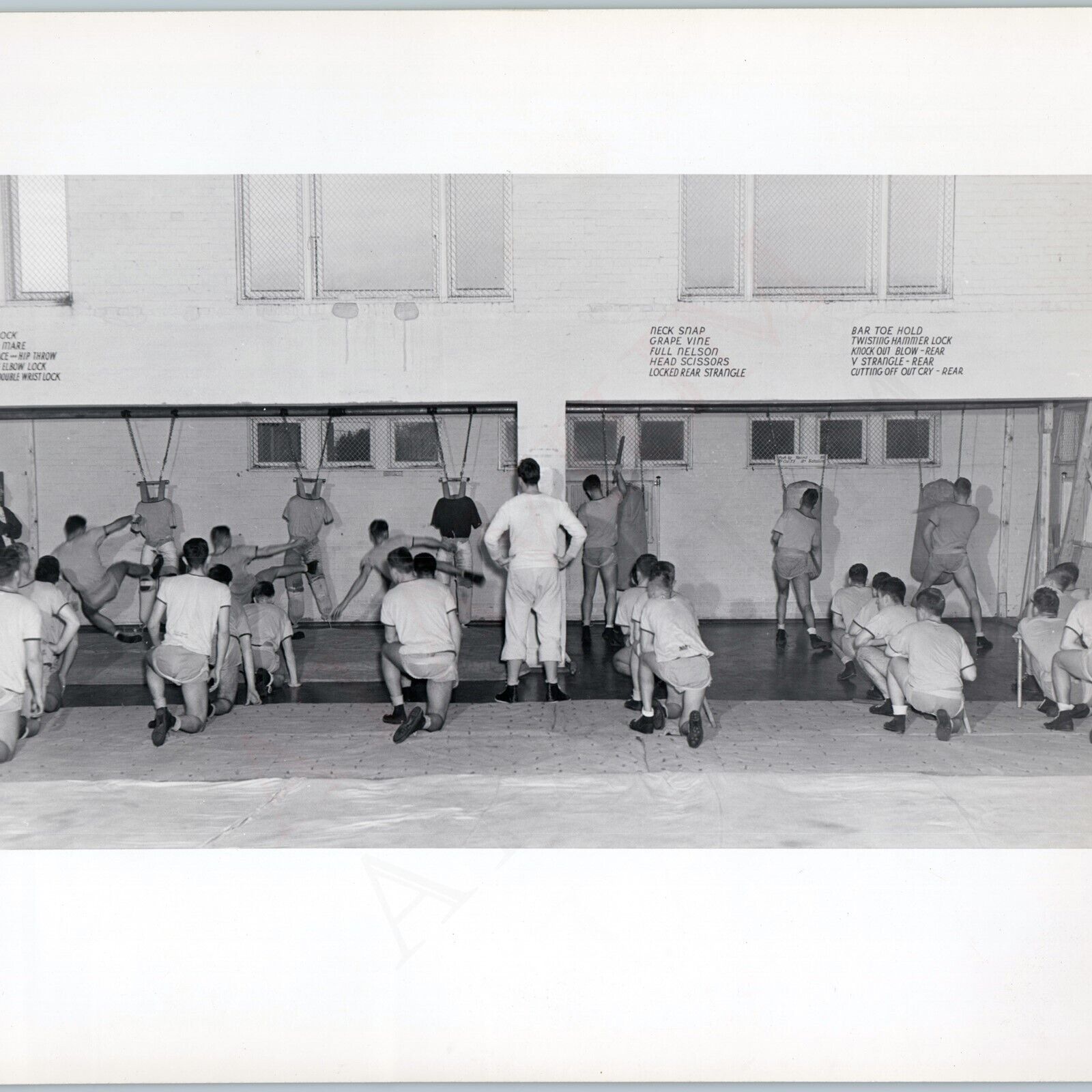 c1940s Athens GA Official Navy Physical Training 8x10 Photo Pre-Flight School 1S