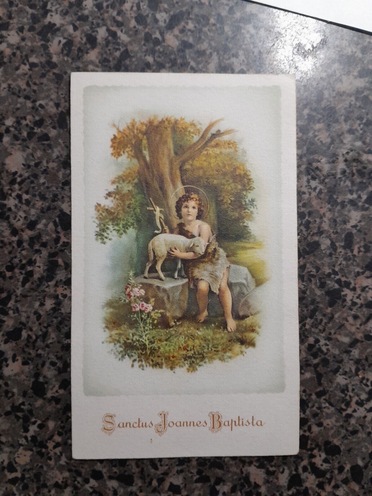 Vintage Santus Joannes Baptista Funeral Holy Card 1967