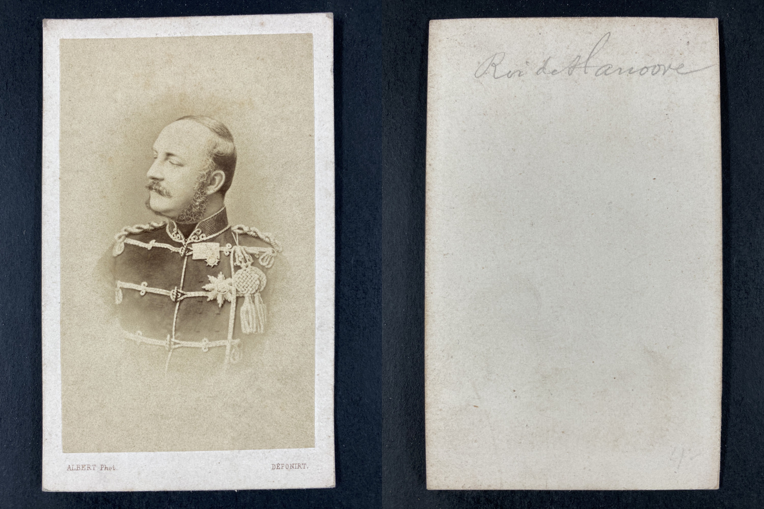 George V, King of Hanover Vintage cdv albumen print.George V (May 27, 1819, Be
