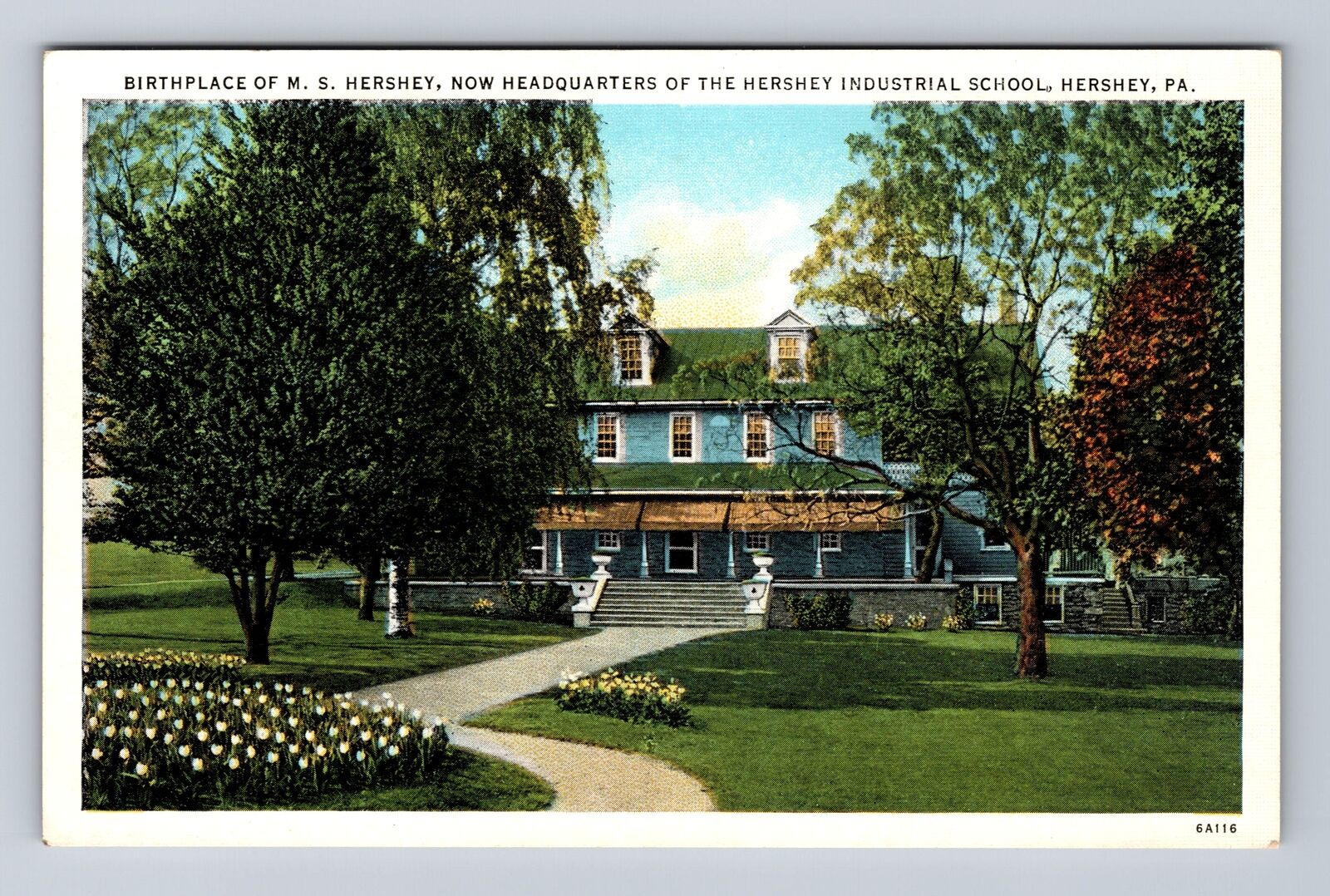 Hershey PA-Pennsylvania, Birthplace of M.S Hershey, Antique Vintage Postcard