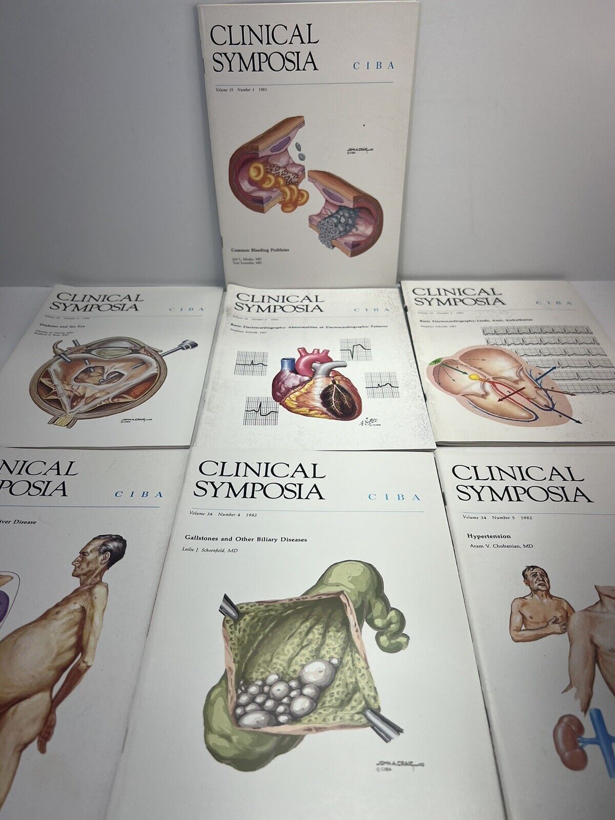 Lot Of 7 CIBA Clinical Symposia Books 1980s