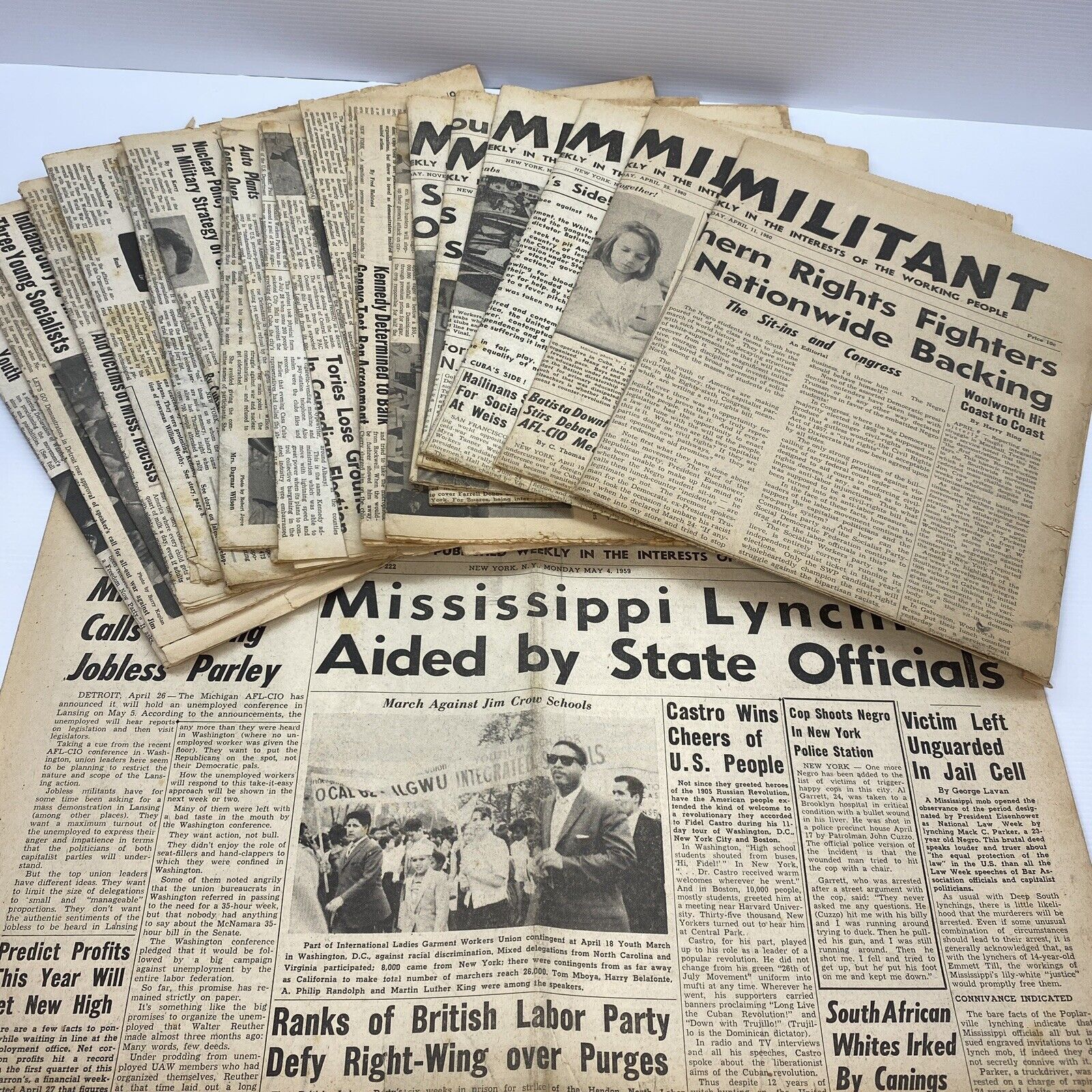 The Militant Newspaper x 26 - Socialist Ephemera - 1960s Cold War, Civil Rights