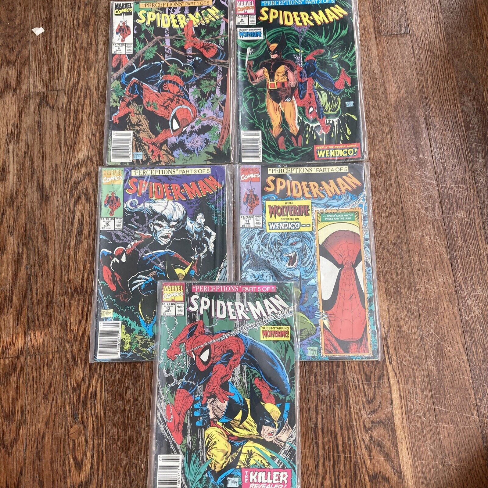 Complete Set Spider-Man Perceptions Parts 1-5 McFarlane Wolverine Logan