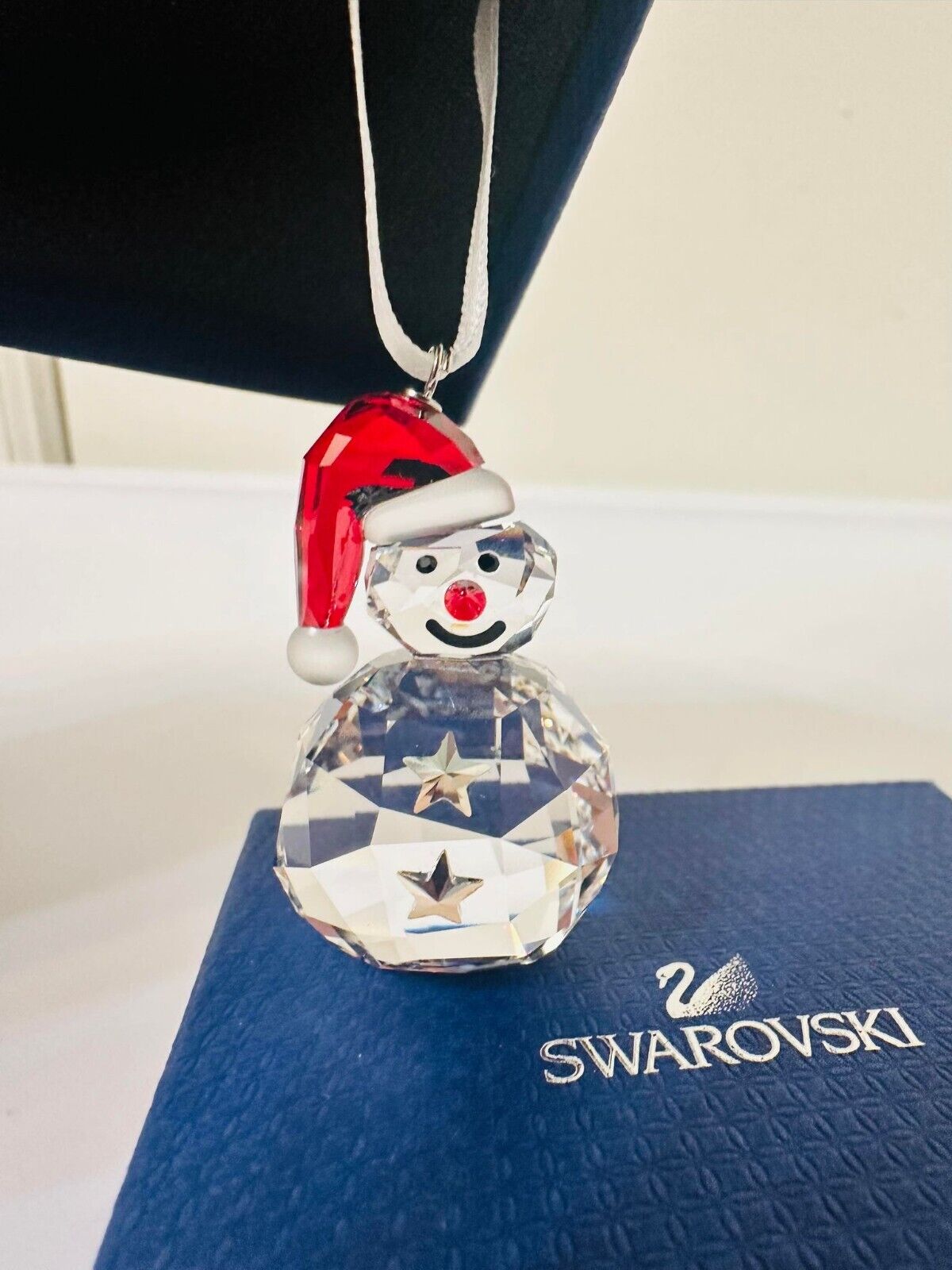 Swarovski Crystal Snowman Christmas Ornament