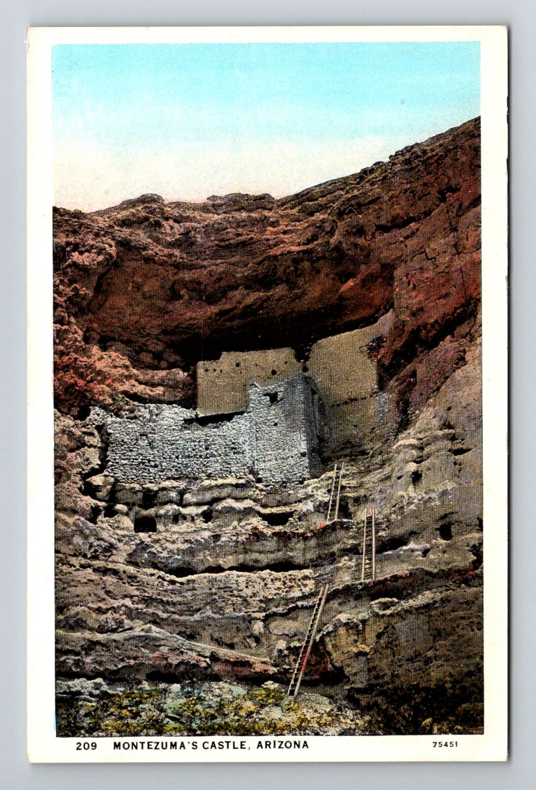 Prescott, AZ-Arizona, Montezuma\'s Castle Antique, Vintage Souvenir Postcard