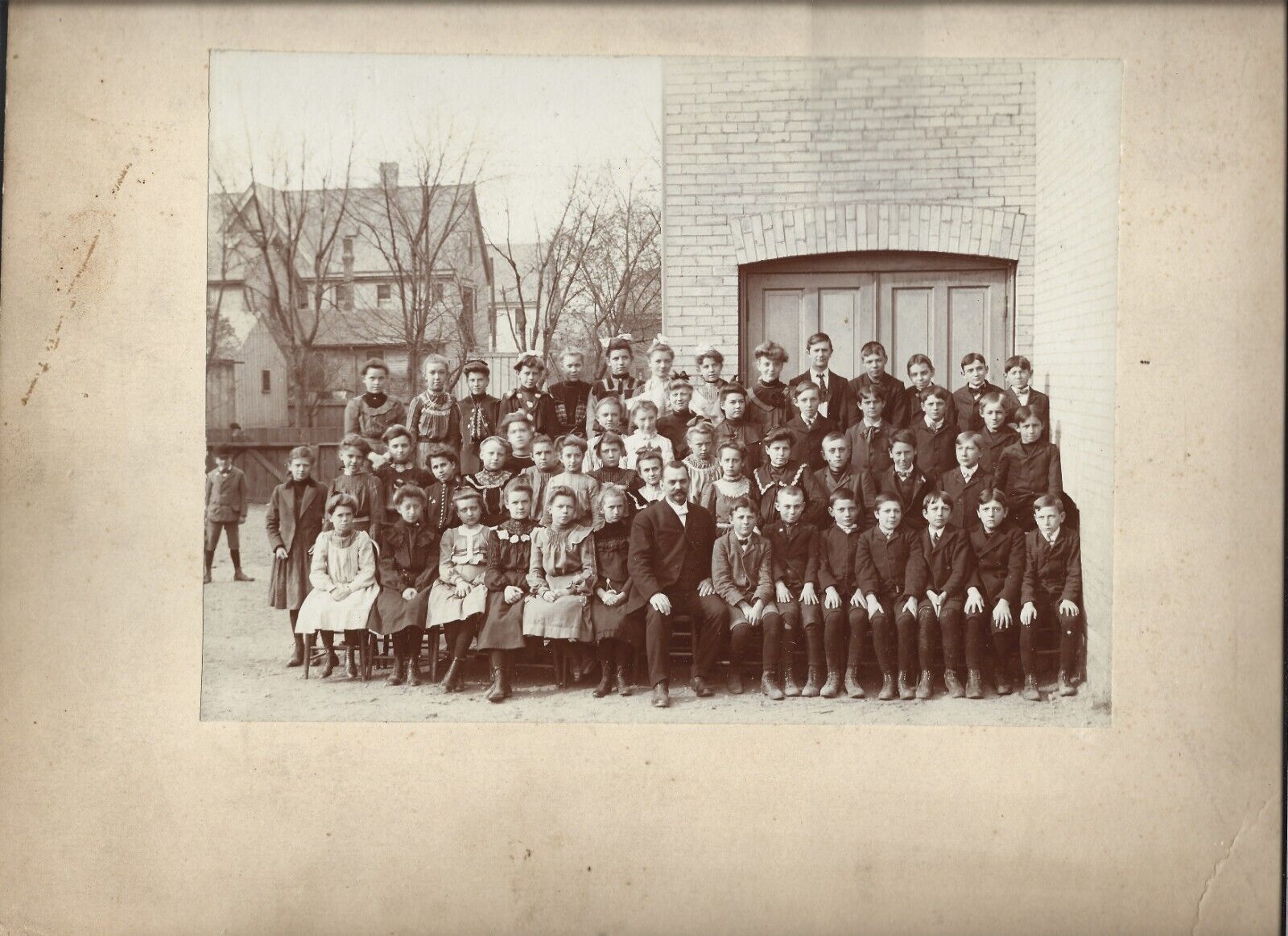Big 1899 Vintage PHOTO of School Children in MILWAUKEE Wisconsin C.F. ZANDER 🩷