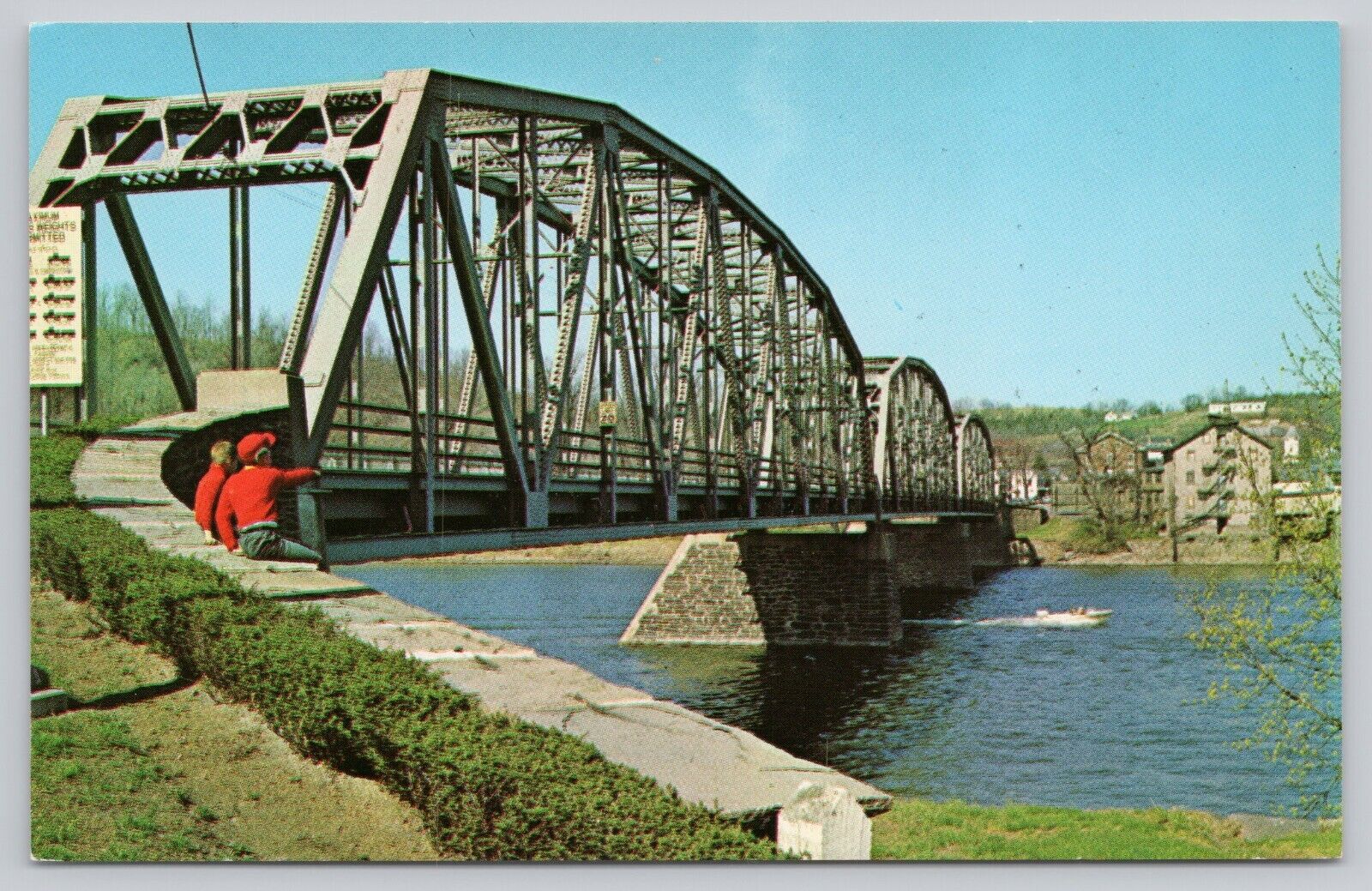 Milford Pennsylvania Montague New Jersey Delaware River Bridge Chrome Postcard