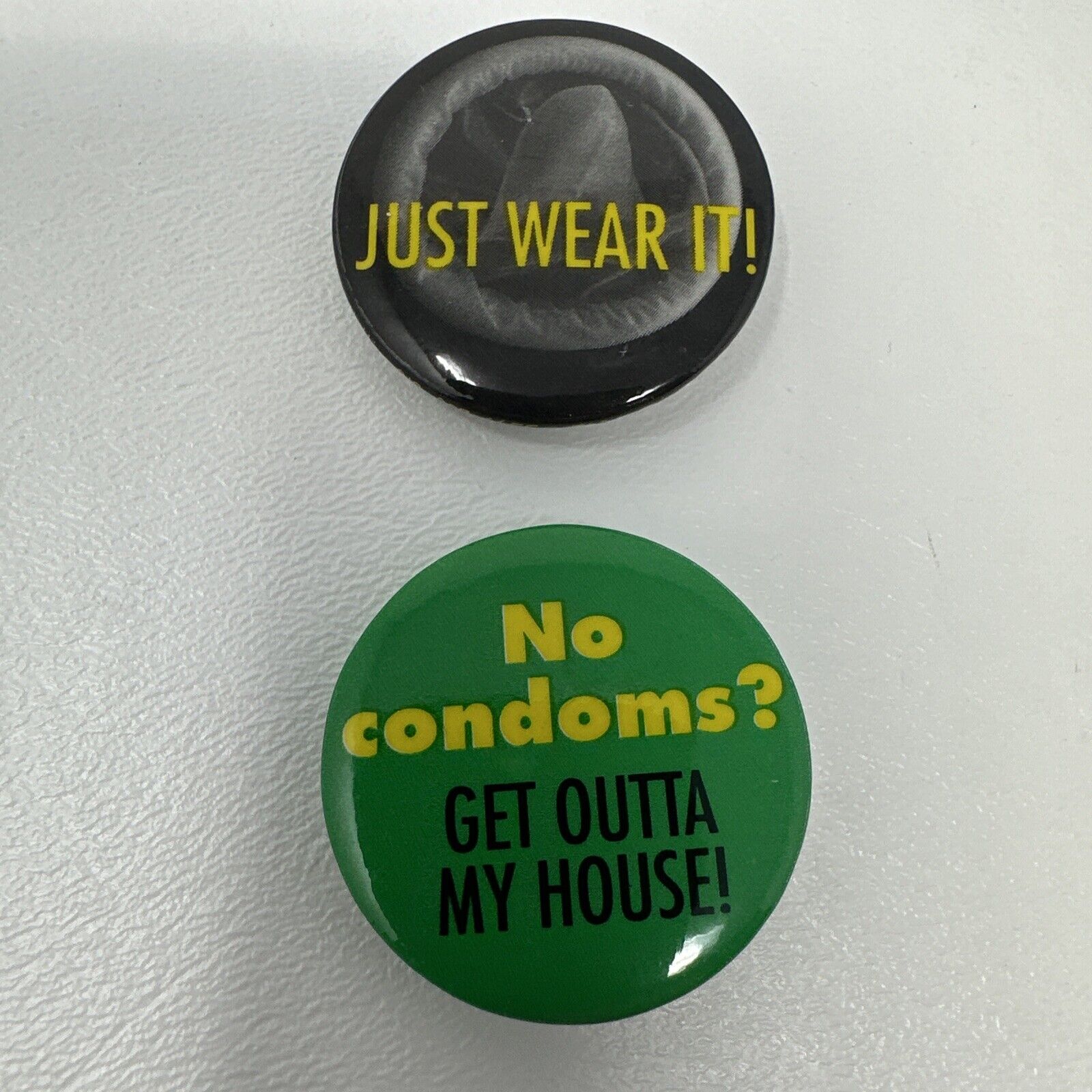 1993 Pin GMHC Gay Men's Health Safe Sex Fighting Aids Button Condoms