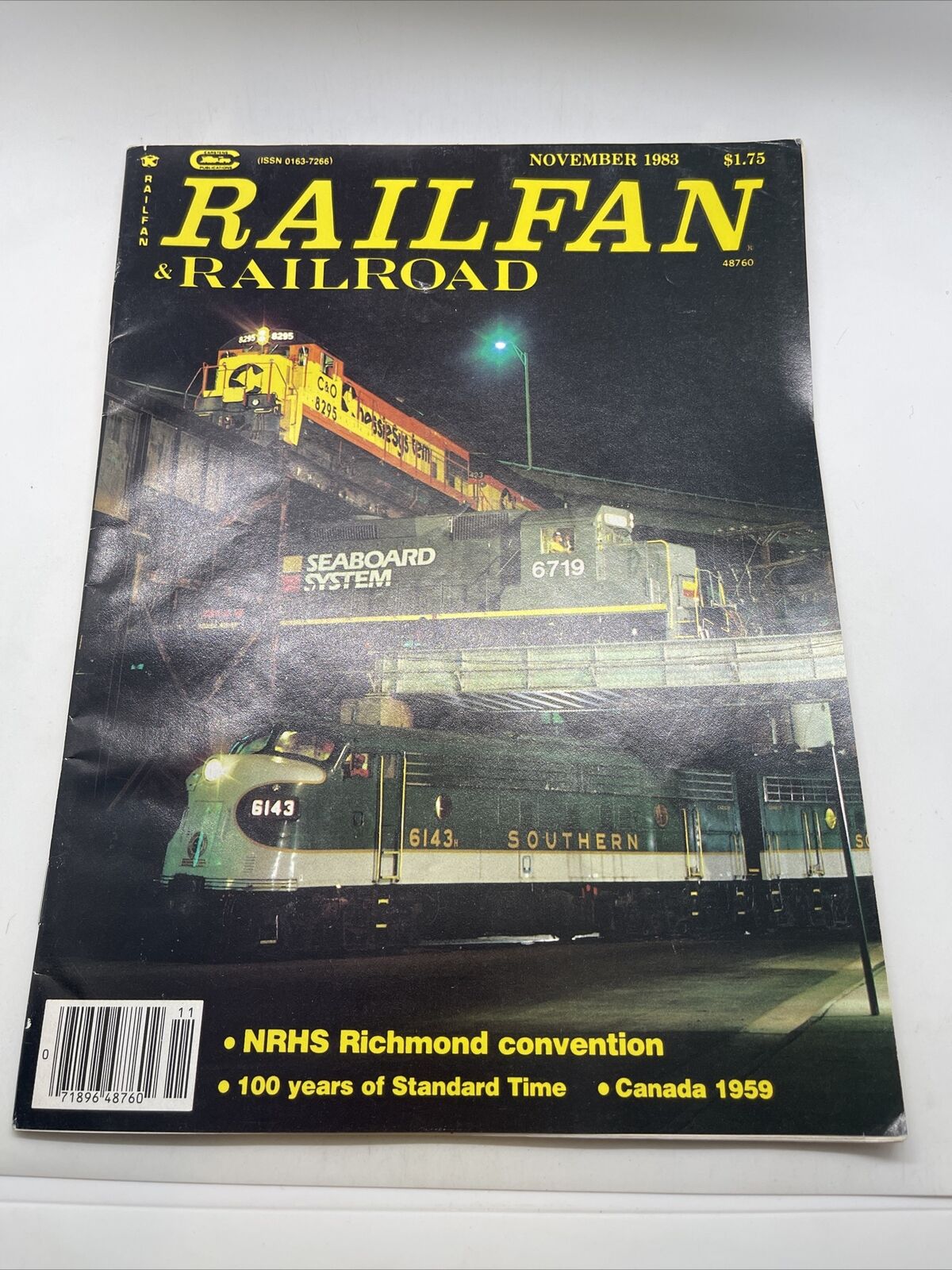 Railfan & Railroad Magazine Nov 1983 NRHS Richmond Convention, Standard Time, ++