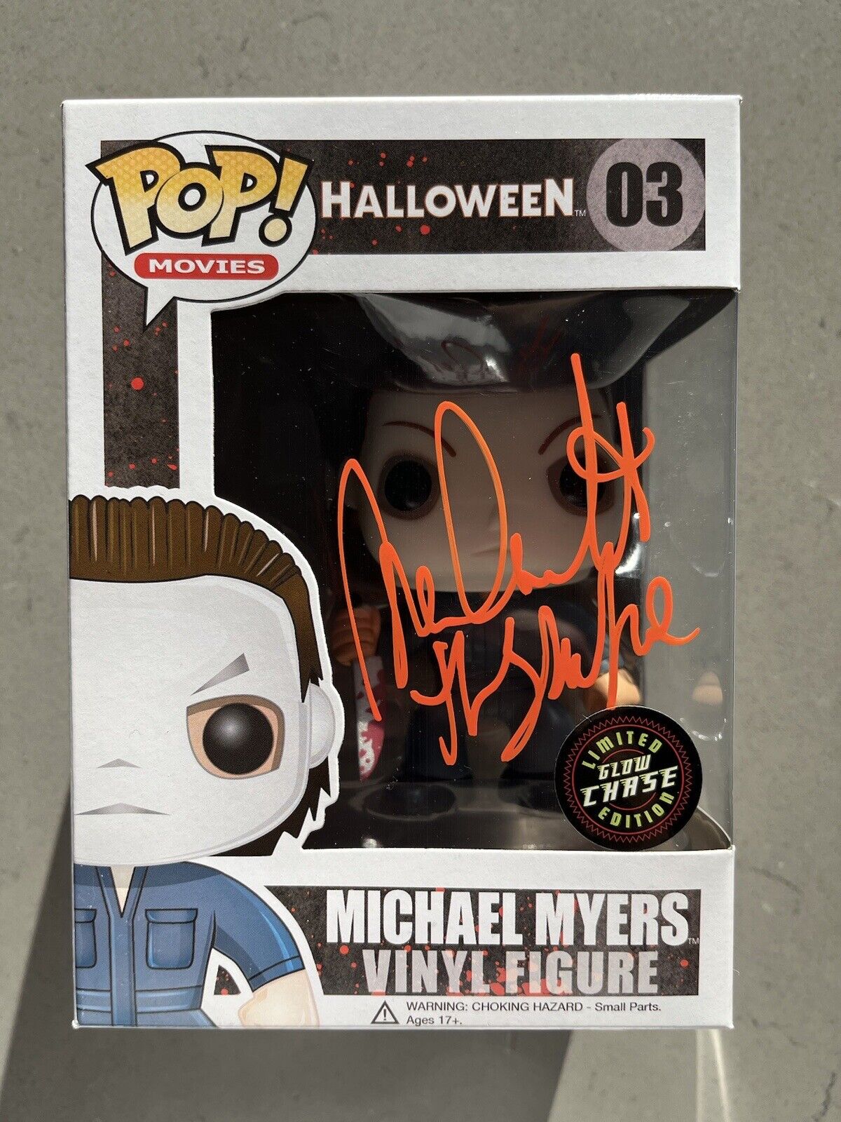 SIGNED Michael Myers Funko Pop Chase #03 Authentic Nick Castle