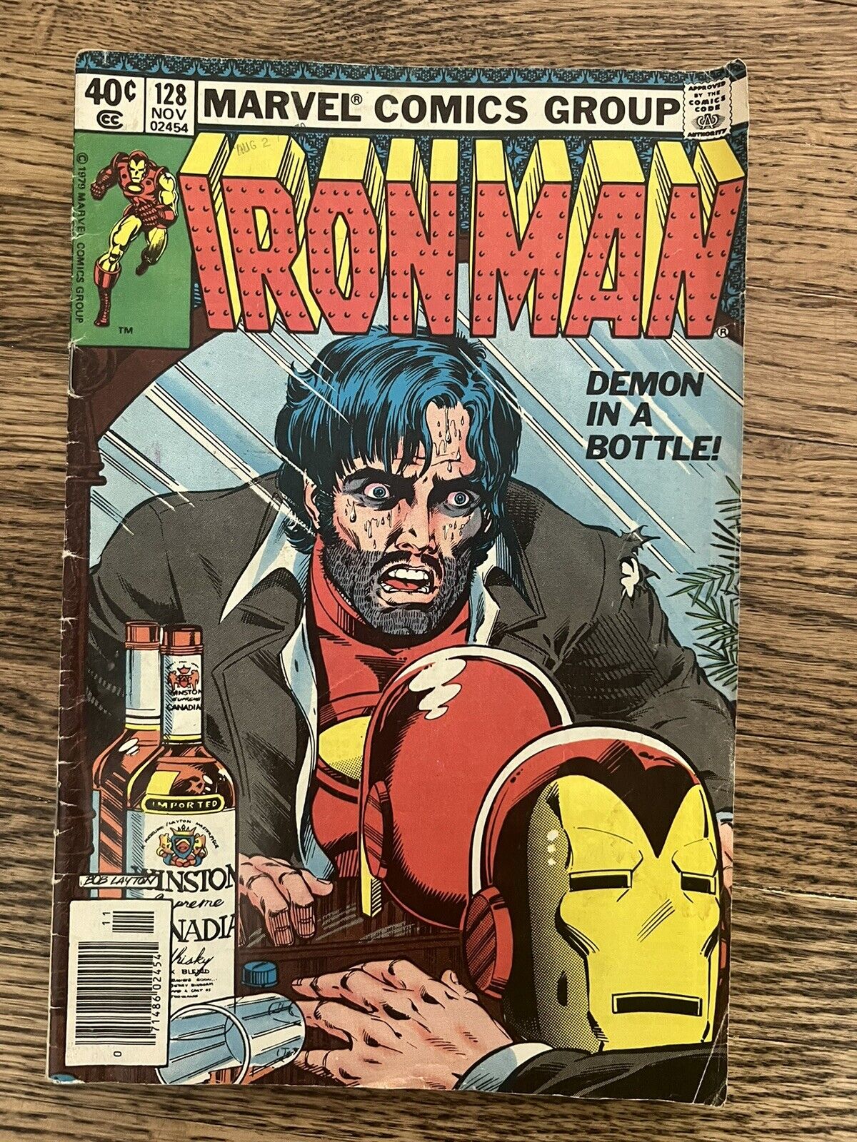 IRON MAN #128 (1979) Demon In A Bottle VF? Key Marvel Alcoholism Cover Pics