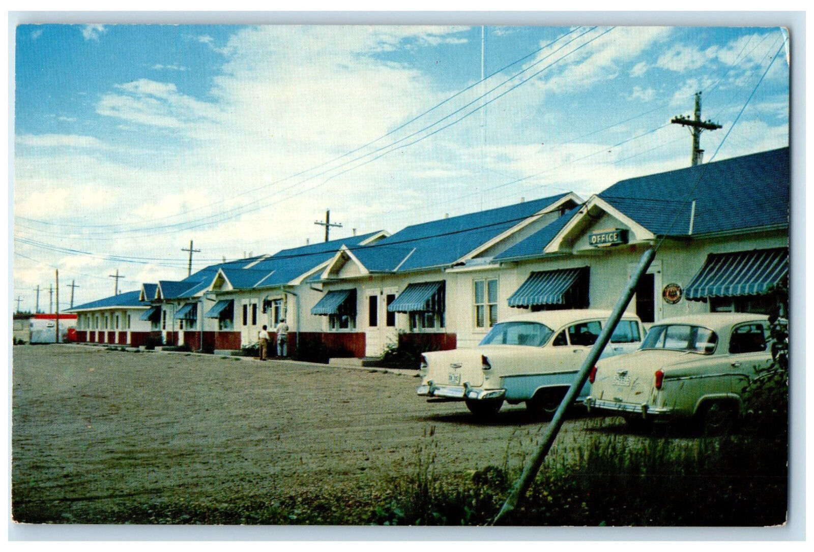 c1950's Blue Jay Motel Red Deer Alberta Canada Vintage Unposted Postcard