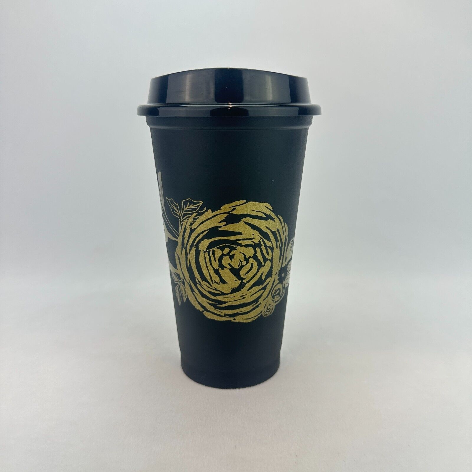 Starbucks Fall 2021 Black and Gold Rose 16 oz  Hot Tumbler Reusable 4 PACK