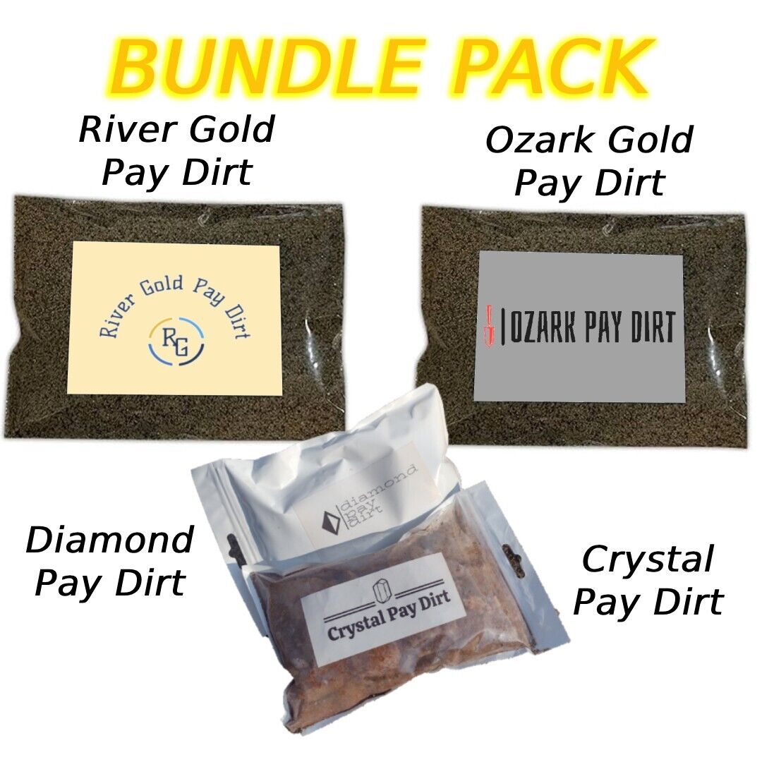Gold Pay Dirt Bundle Pack Four 1lb Guaranteed Gold Paydirt . .
