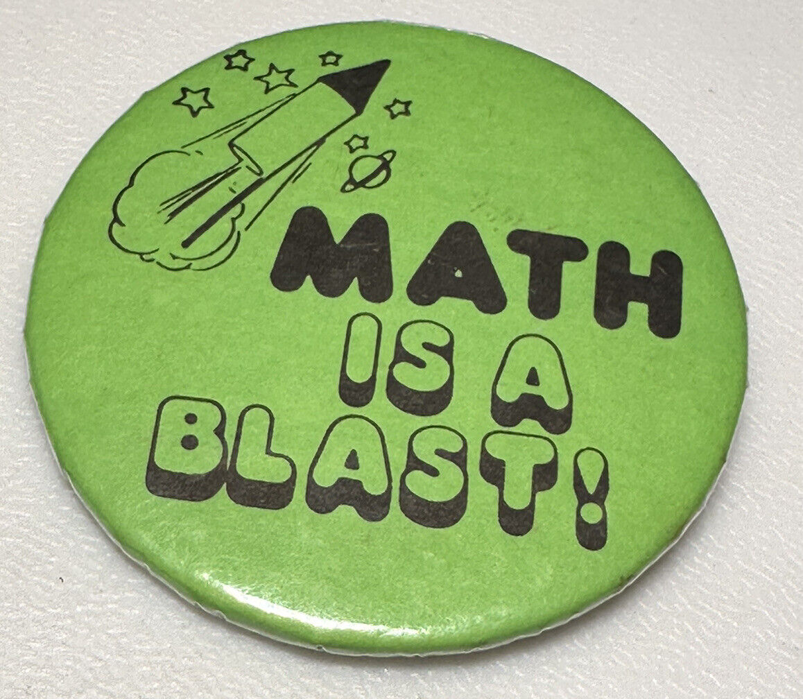 Vintage Math Teacher Education Learning Teaching Educator Pin Pinback Button
