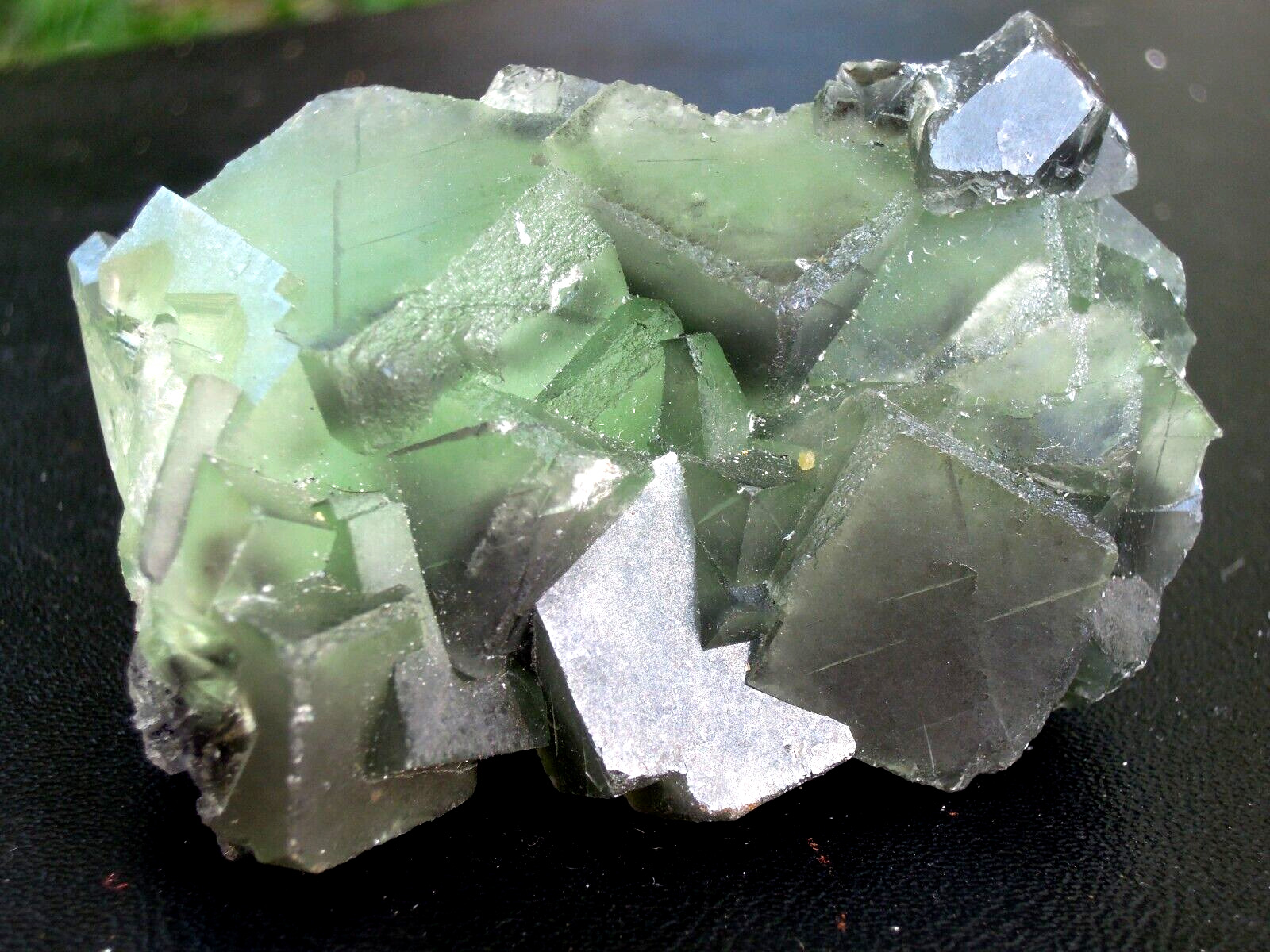 137g Natural Green Fluorite Crystal Cluster Mineral Specimen