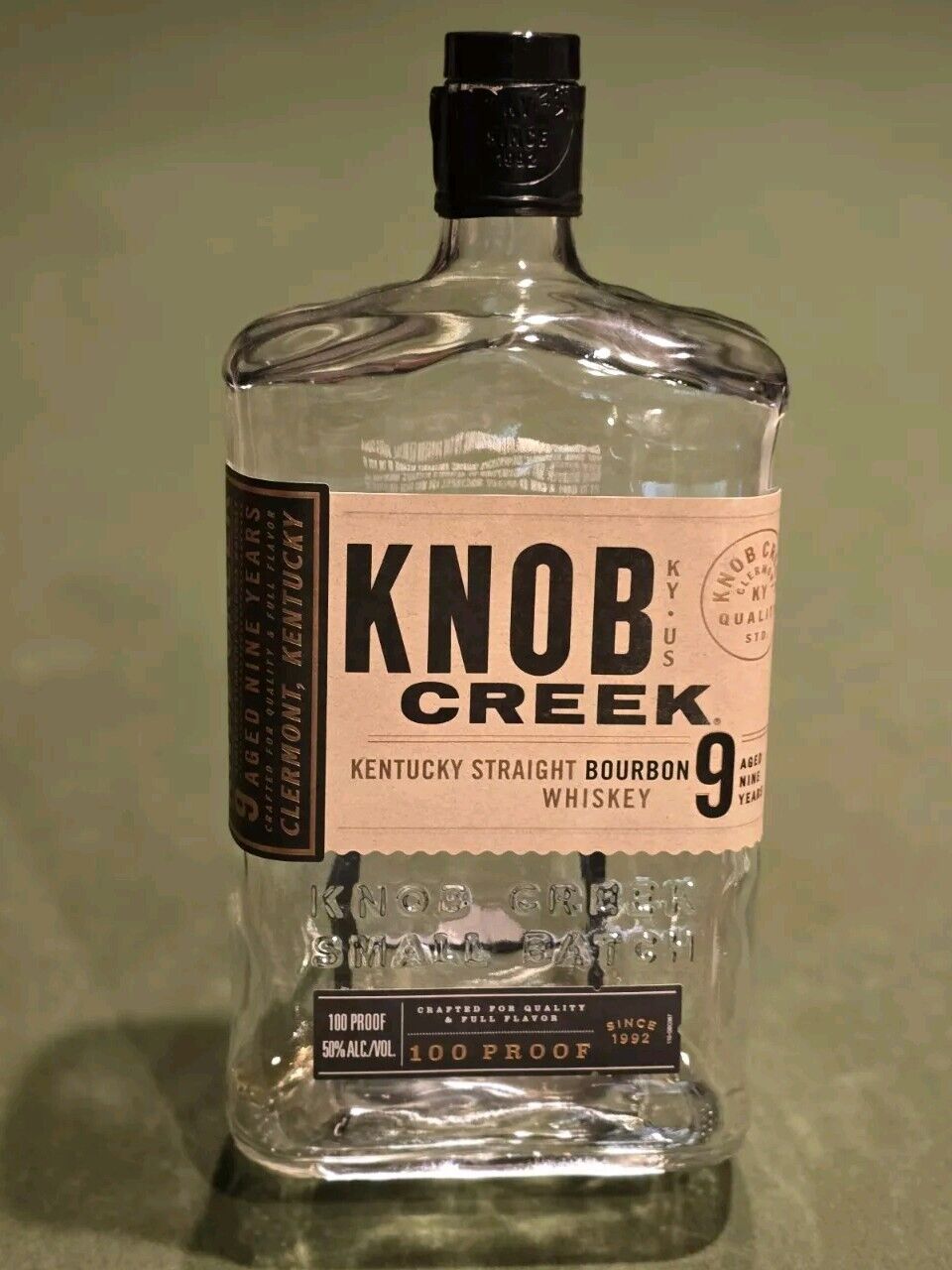 Knob Creek 1.75 Liters Kentucky Straight Bourbon Empty Bottle EXCELLENT