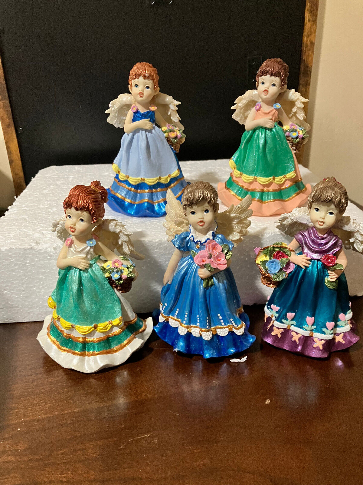 spring time angels bursting with color 5 ANGEL FIGURINES COLLECTION