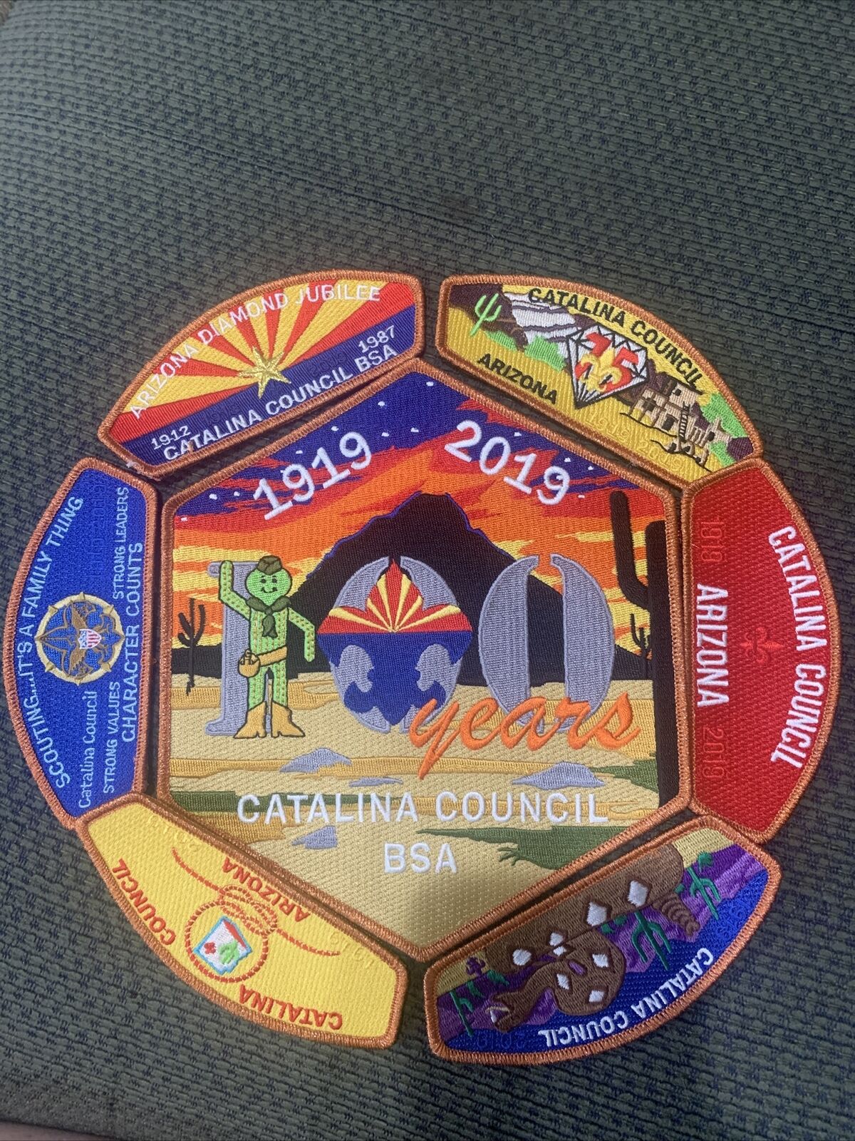 Mint 2019 100th Anniversary 7 Piece CSP Set Catalina Council Brown Border