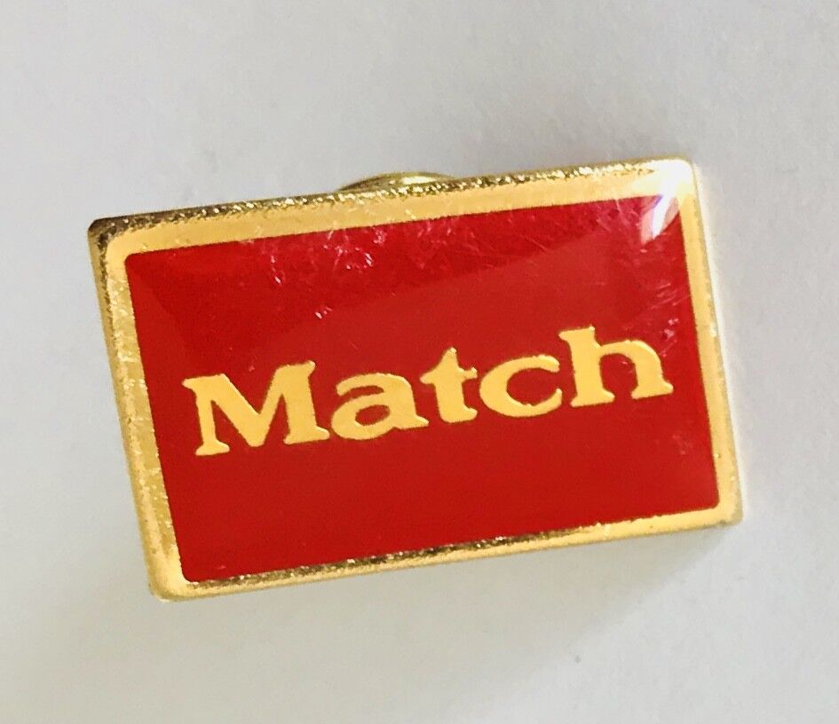 Match Internet Dating Retro Pin Badge Vintage (D7)
