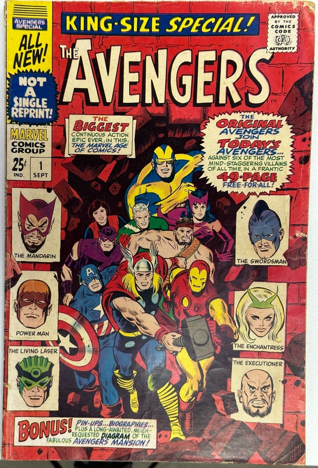 Avengers Annual #1, GD, Marvel Comics 1967 *combine shipping available*