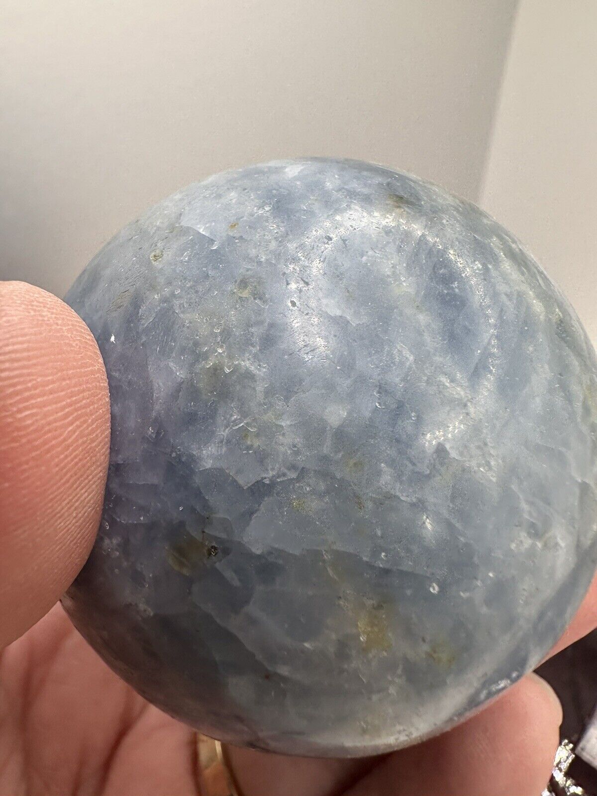 Beautiful Flashy Blue Calcite Sphere 60mm
