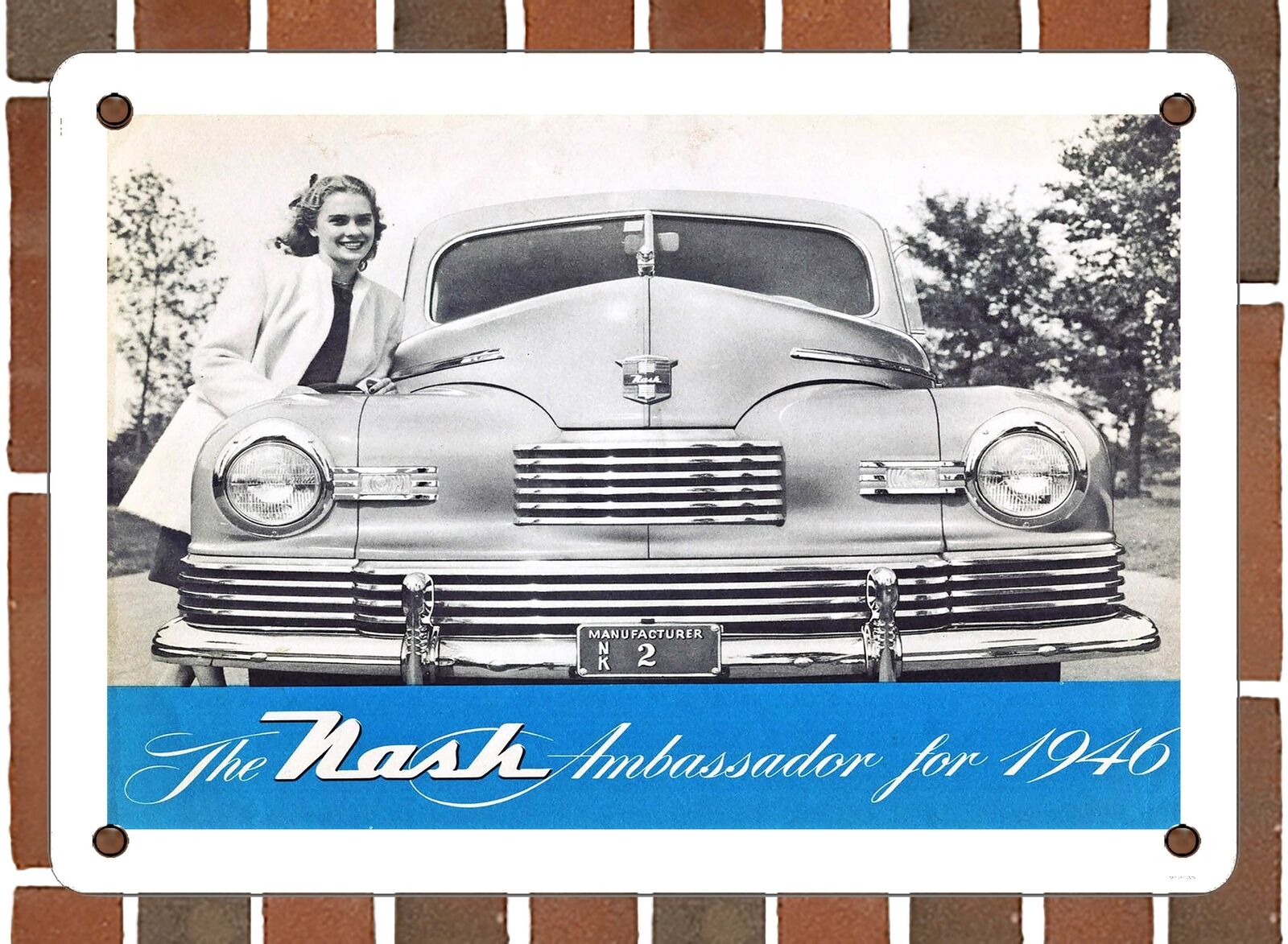 METAL SIGN - 1946 Nash Ambassador - 10x14 Inches