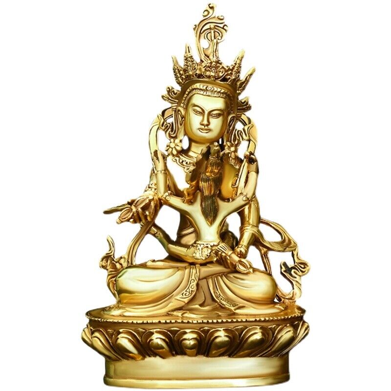 Brass Make Love Buddha Statue Sexual Lover Sculpture Happy Mandkesvara Yab-Yum