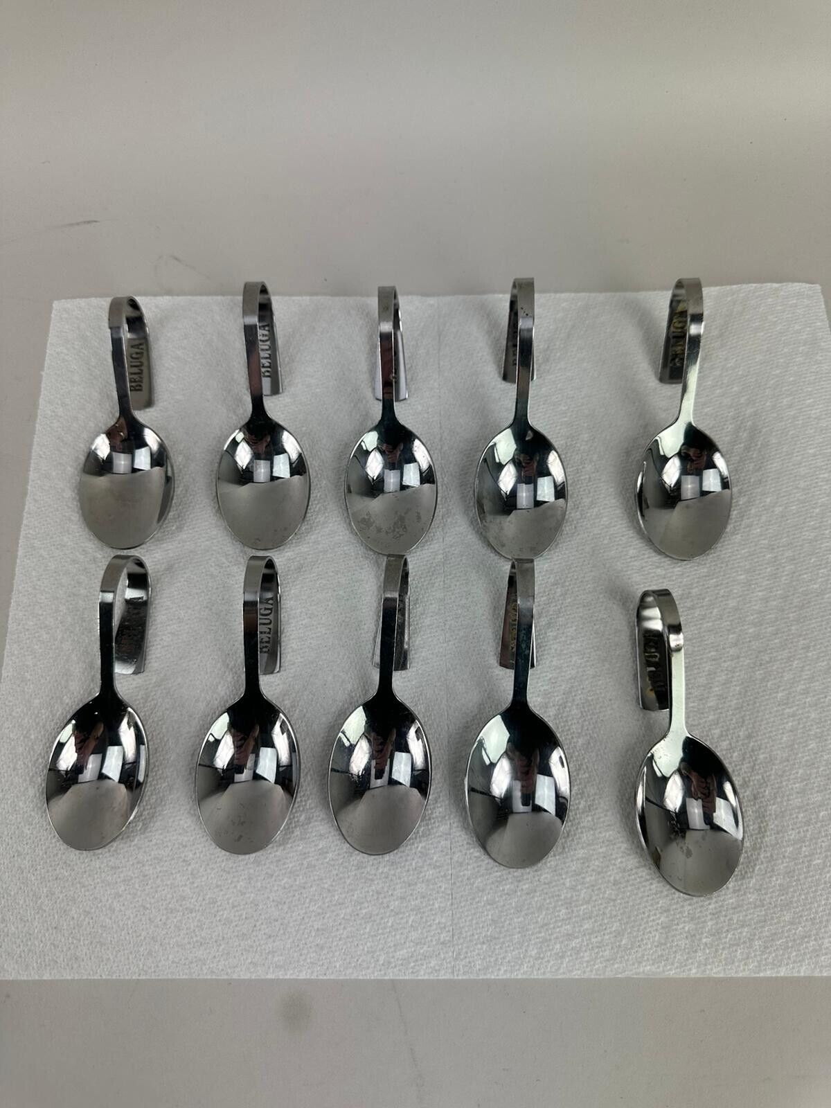 Lot Of 10 Beluga Noble Russian Vodka Caviar Spoons
