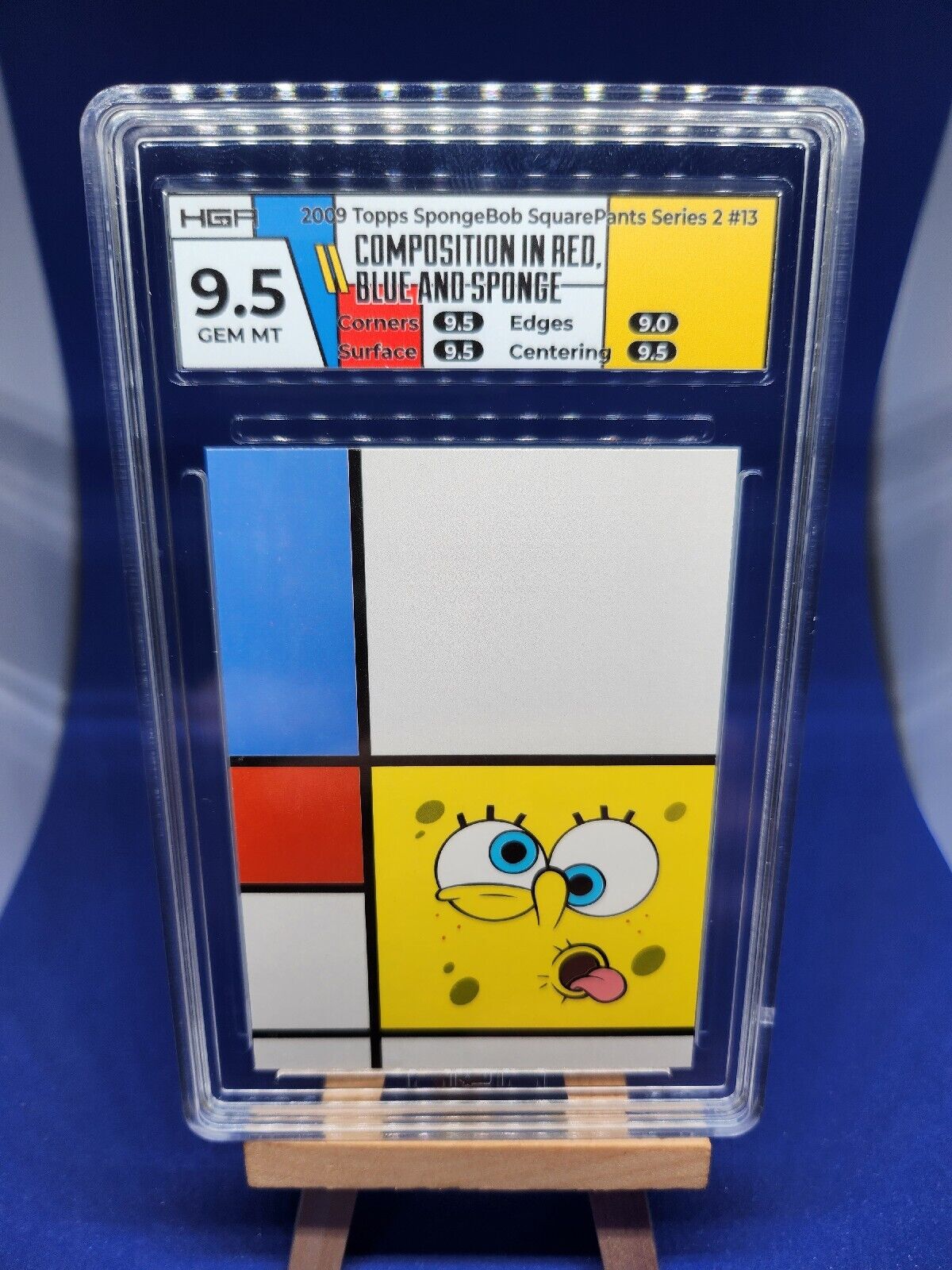 2009 Topps SpongeBob Composition Red Blue And Sponge SSP HGA 9.5 GEM eBay POP 1