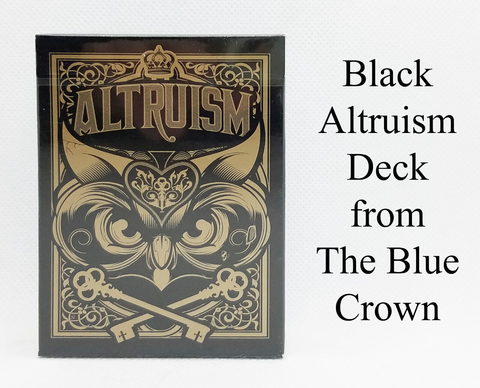 Black Altruism Playing Cards - The Blue Crown - Owl Deck - Slight Ding