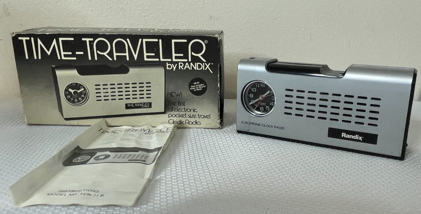 Time Travel By Randix The First All Electronic Pocket Size Travel Clock Radio