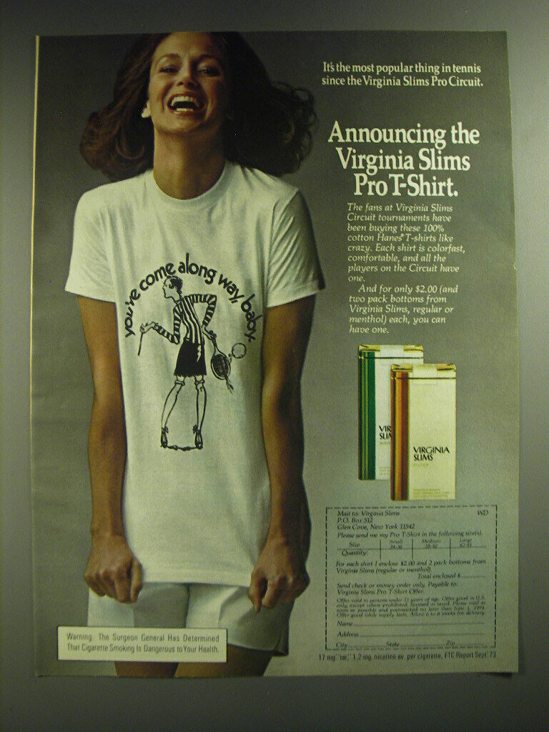 1974 Virginia Slims Cigarettes Ad - Announcing the Virginia Slims Pro T-Shirt