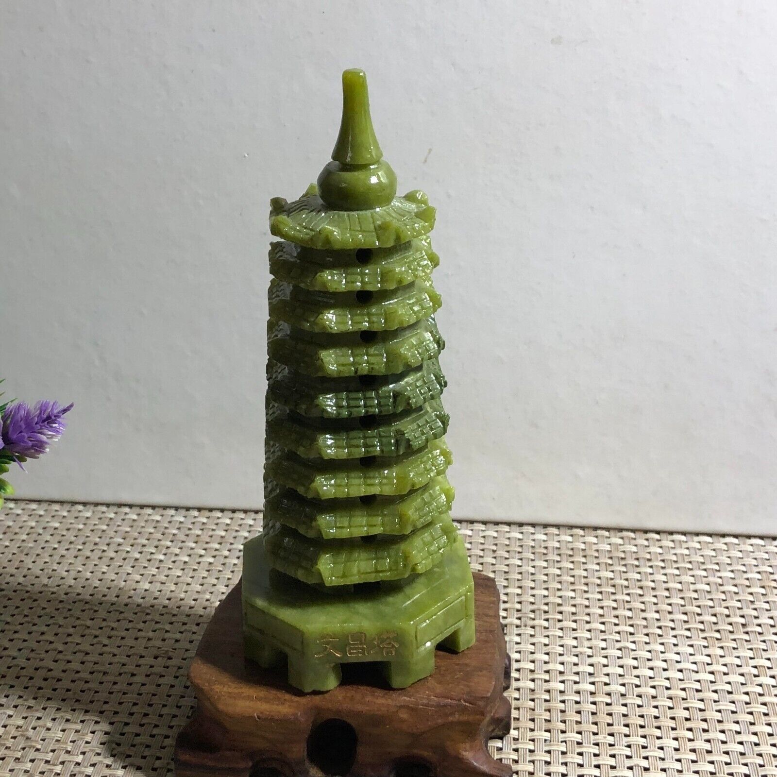 Wenchang pagoda Jade Feng shui  good luck for kids in study research 397g d3