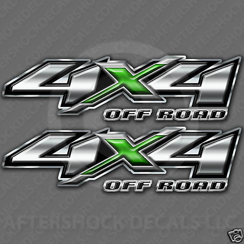 Hulk Green 4x4 Off Road Truck Decal Sticker Set for Silverado Sierra Kawasaki