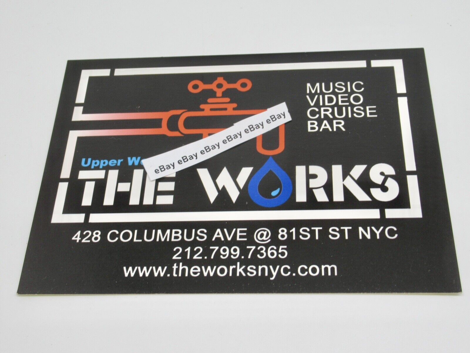 The Works Gay Video Cruise Bar NEW YORK 428 Columbus 6 x 4.5 inch Postcard