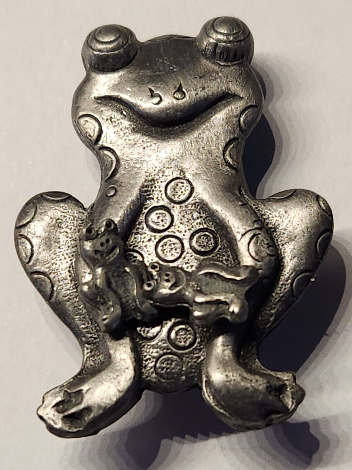 TORINO Vintage Pewter Frog Trinket Box, Earrings, and Necklace Set