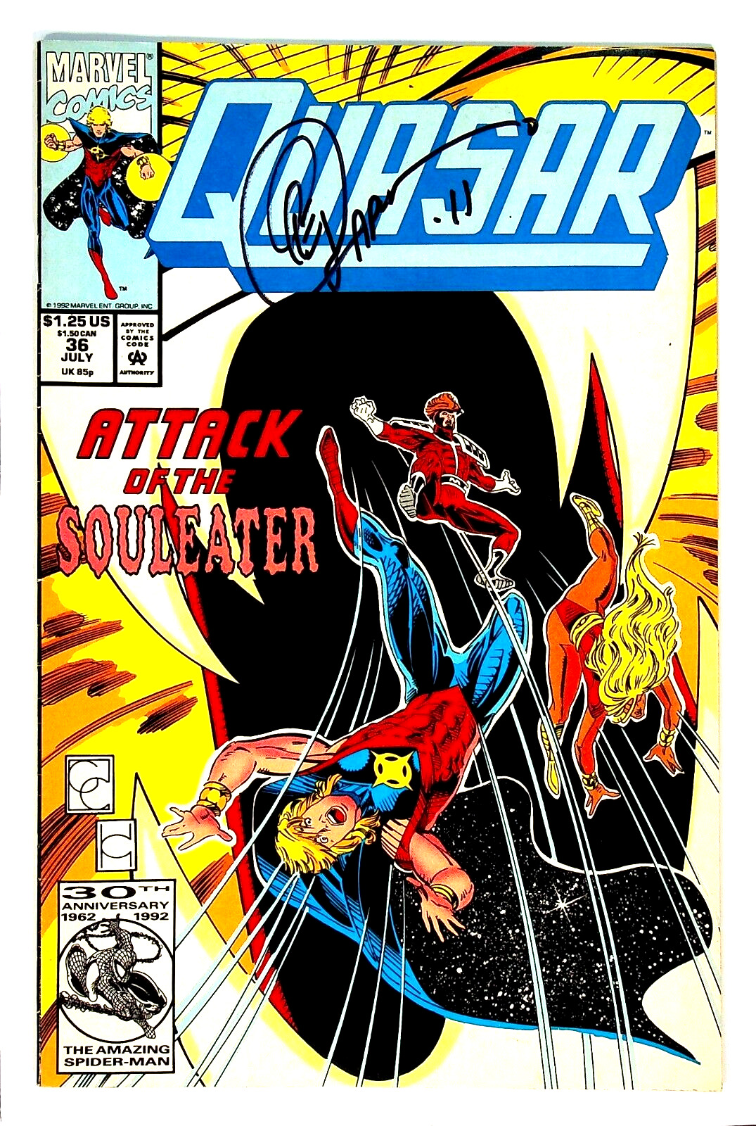 Quasar #36 Signed by Greg Capullo Marvel Comics 1993