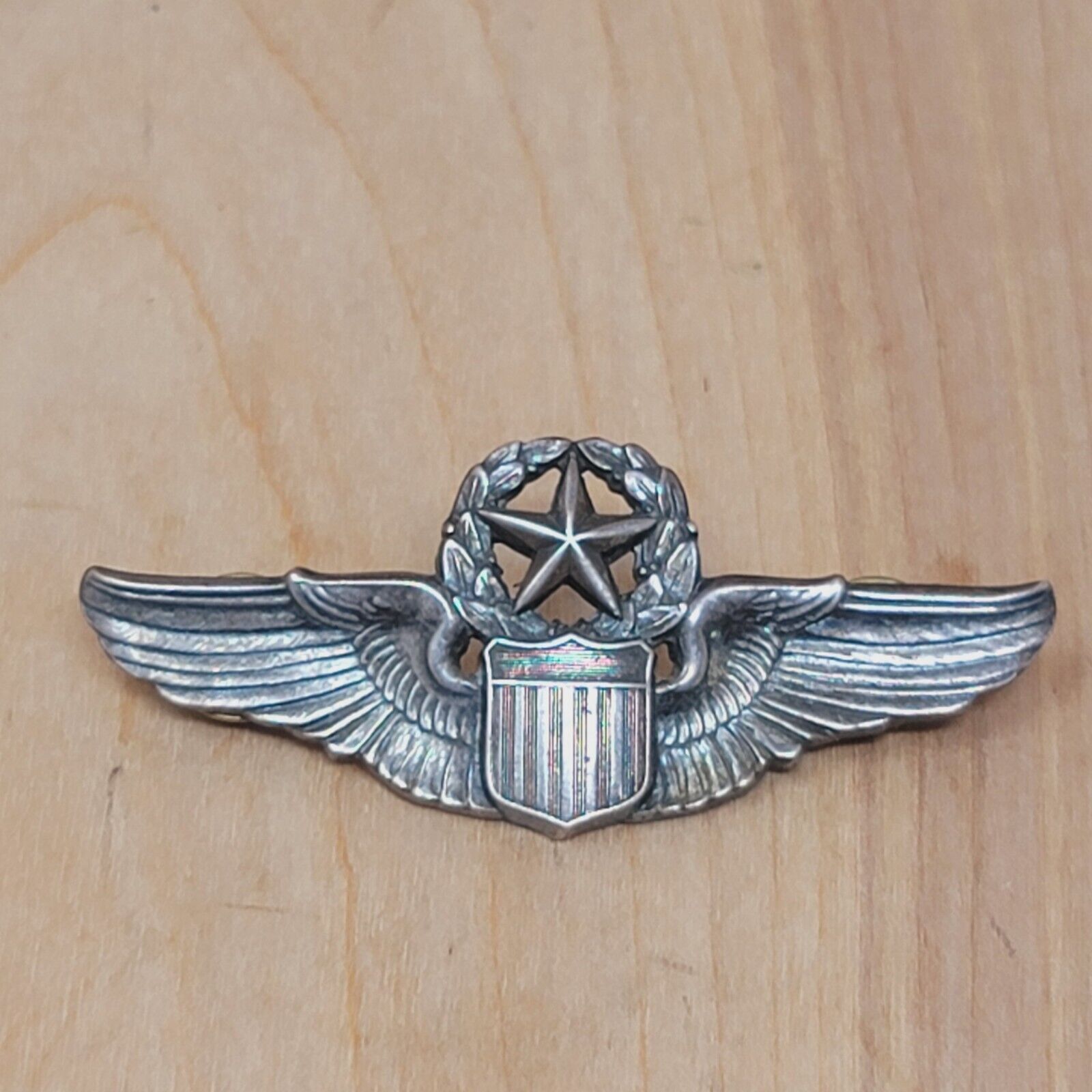 ORIGINAL WWII USAAF 3” COMMAND PILOT WINGS, JOSTEN STERLING, CB