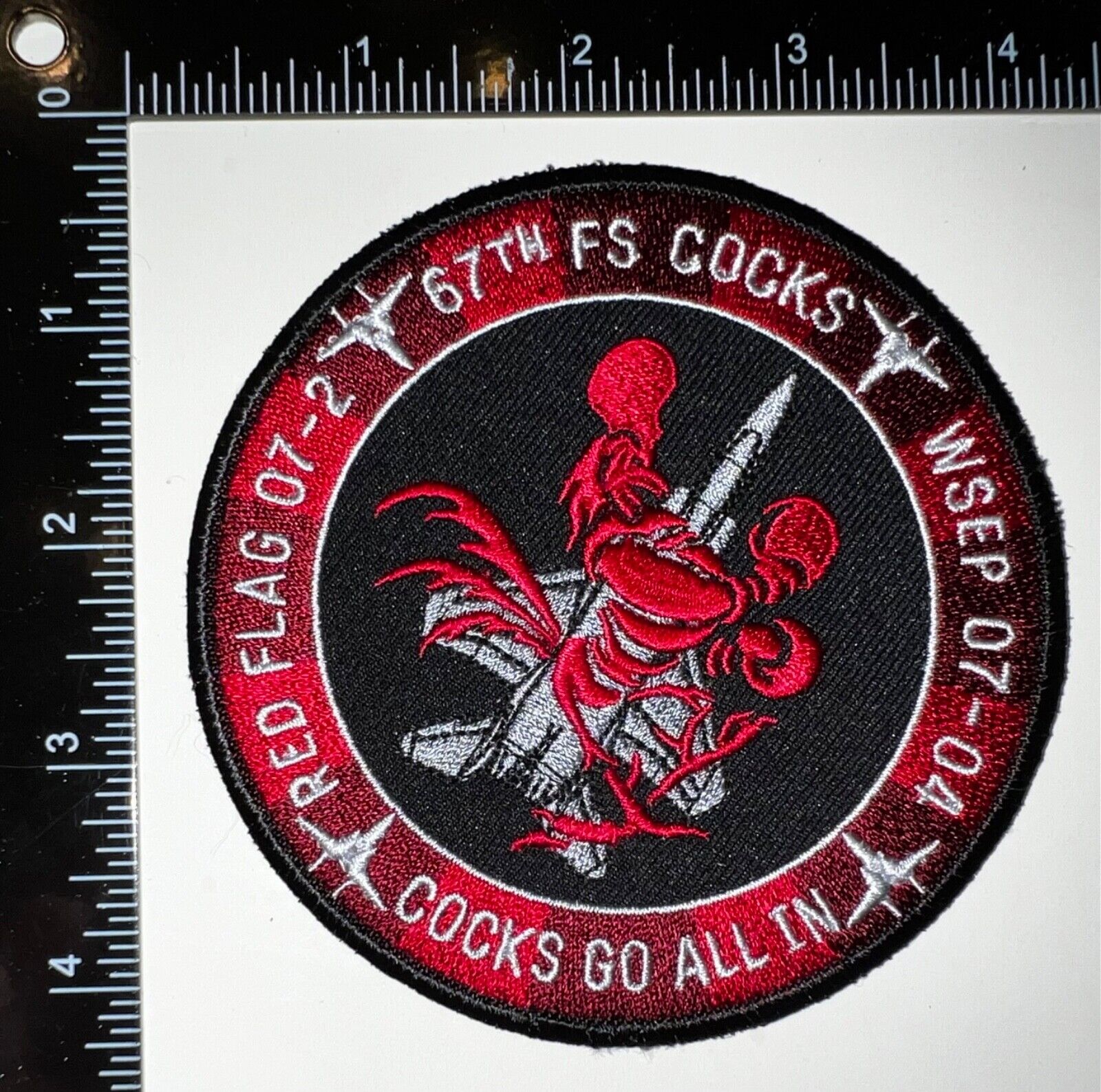 USAF Red Flag 2007 Vegas Fighting Cocks 67th Fighter Squadron Patch