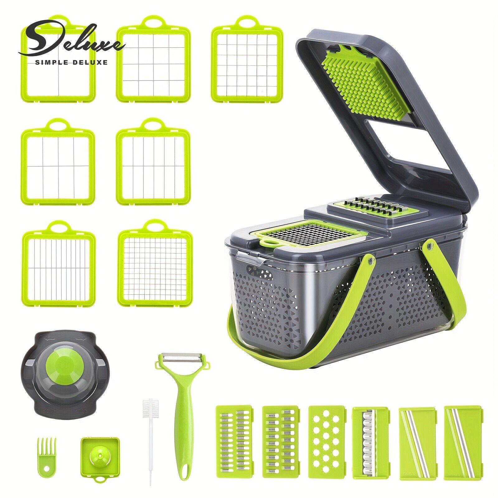 22-in-1 Multifunctional Vegetable Chopper Set - Efficient & Easy Dicing, Slicing